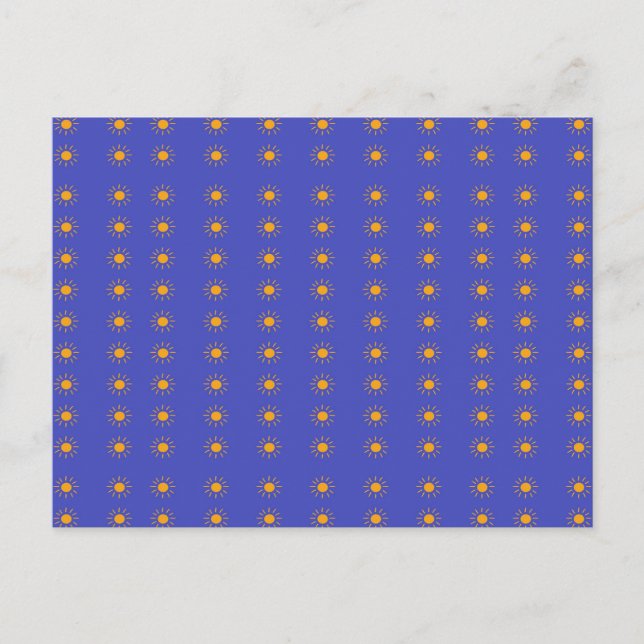 Gelbes Sonnenbild Postkarte (Vorderseite)
