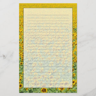 Gelbes Sonnenblume-Feld Briefpapier
