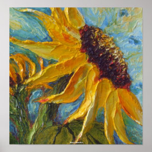 Gelbes Sonnenblume-Kunst-Plakat Poster