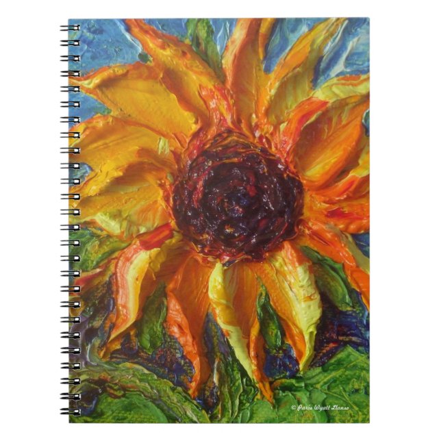 Gelbes Sonnenblume-Notizbuch Notizblock (Vorderseite)