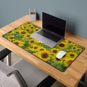Gelbes Sonnenblumenfeld Schreibtischunterlage