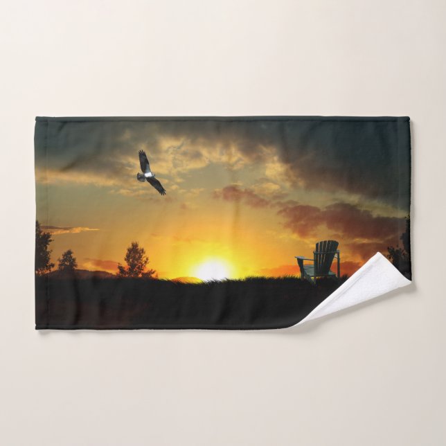 Gelbes Sonnenuntergang Grassgrashandtuch Handtuch (Handtuch)