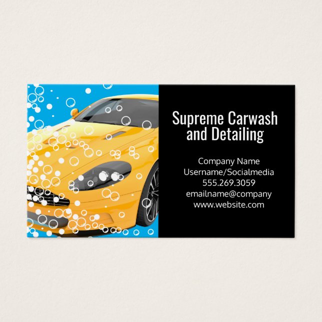 Gelbes Sportwagen | Blasen (Vorderseite)