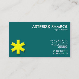 Gelbes Sternzeichen - Aquamarin (00666) Visitenkarte