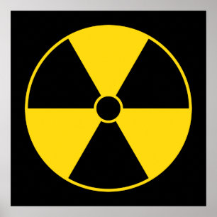 Gelbes Strahlungs-Symbol-Plakat Poster