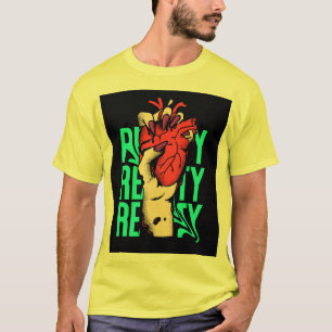 Gelbes T-Shirt mit Herz