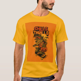 Gelbes T-Shirt mit Wolf-Design und halbem Ärmel