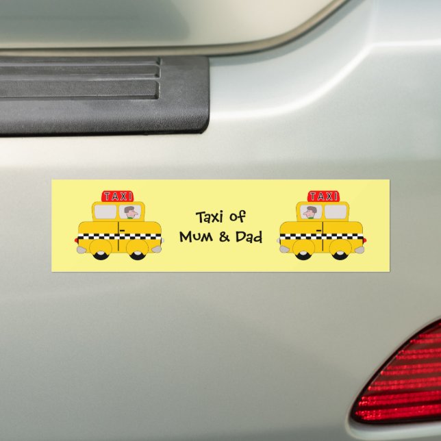 Gelbes Taxi Autoaufkleber (Auf Auto)