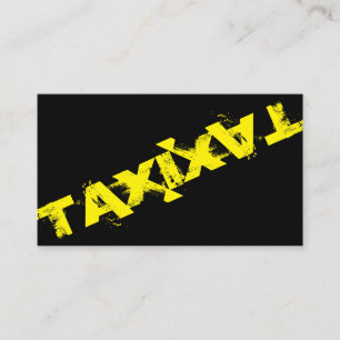 Gelbes TAXI für beruflichen Taxifahrer Visitenkarte