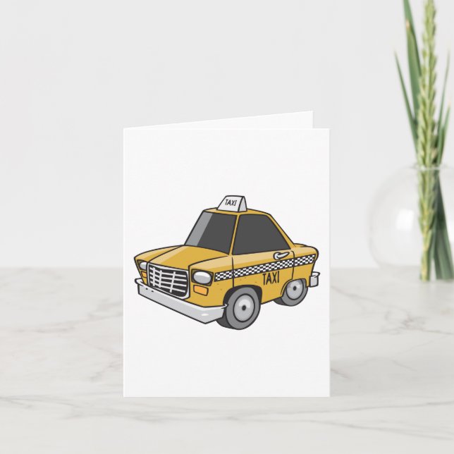 Gelbes Taxi Karte (Vorderseite)