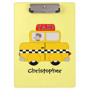 Gelbes Taxi Klemmbrett
