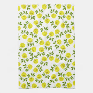 Gelbes Tee-Rosen-Küchen-Tuch Küchentuch
