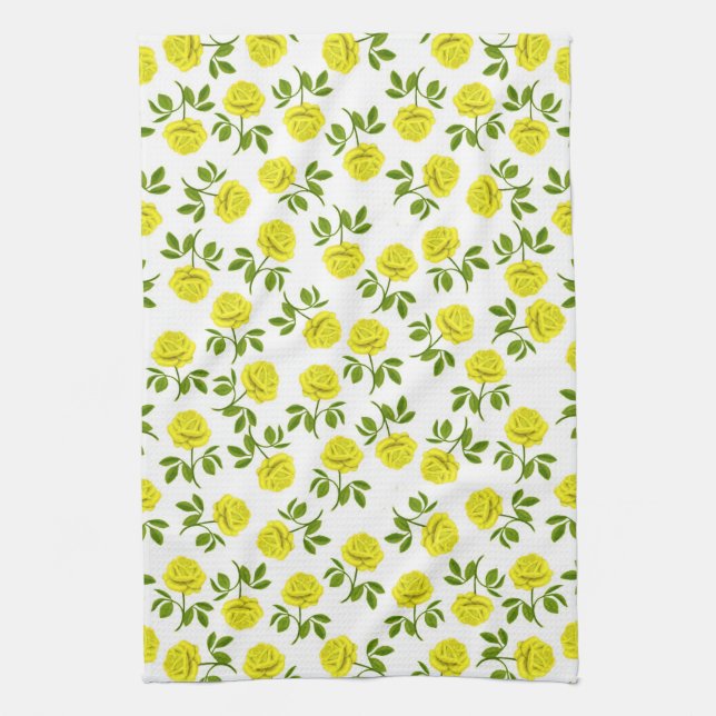 Gelbes Tee-Rosen-Küchen-Tuch Küchentuch (Vertikal)
