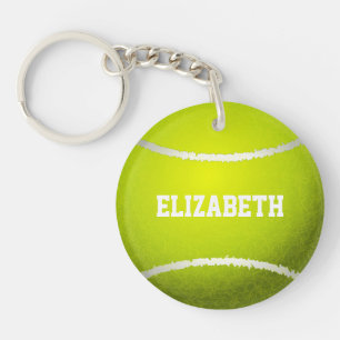 Gelbes Tennisball Schlüsselanhänger
