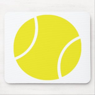 Gelbes Tennisball-Symbol Mousepad