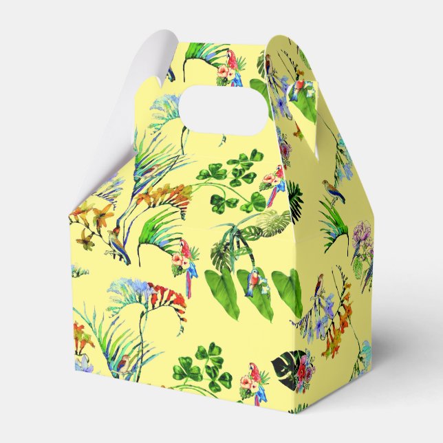 Gelbes tropisches Paradies Geschenkschachtel (Vorderseite)