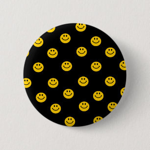 Gelbes Tupfen-Muster Button