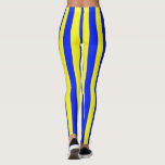 Gelbes und blaues Coloured gestreiftes Muster Leggings<br><div class="desc">Gelbes und blaues Coloured gestreiftes Muster</div>