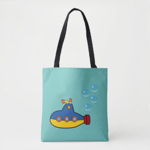 Gelbes und blaues Spielzeug mit Wasserblasen Tasche