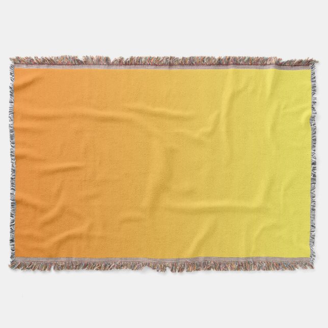 Gelbes und orange Ombre Decke (Vorderseite)