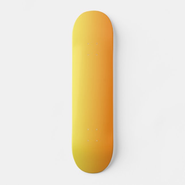 Gelbes und orange Ombre Skateboard (Vorderseite)