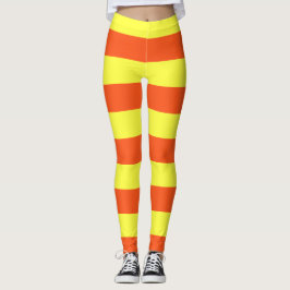 Gelbes und orangefarbenes Halloween-Zuckermais Leggings