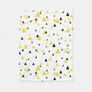 Gelbes und schwarzes geometrisches Muster personal Fleecedecke