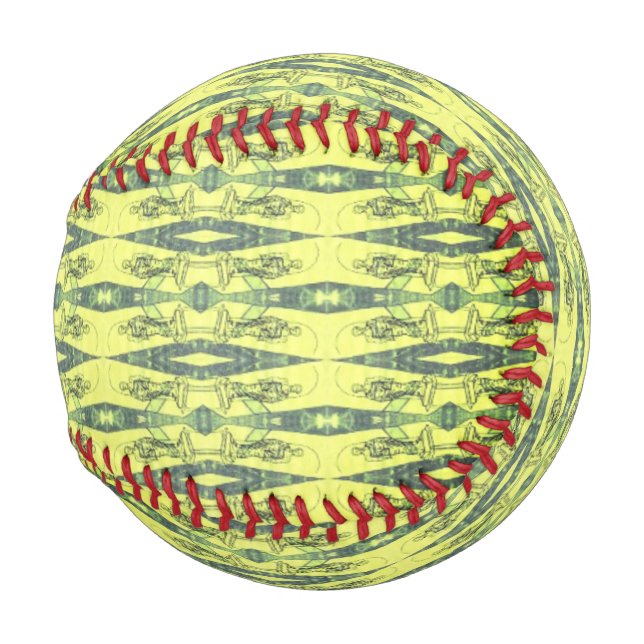 Gelbes und schwarzes Muster Baseball (Vorne Rechts)