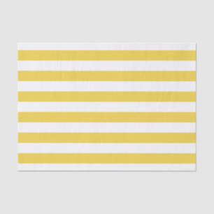 Gelbes und weißes Streifen-Muster Seidenpapier