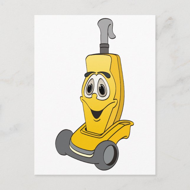 Gelbes Vakuumreinigungsmittel Postkarte (Vorderseite)
