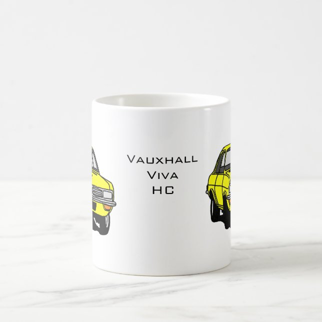 Gelbes Vauxhall Viva HC Kaffeetasse (Mittel)