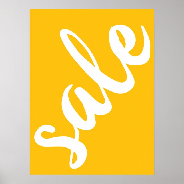 Gelbes Verkaufszeichen, 18x24 Frühjahrssaison Verk Poster (Vorne)