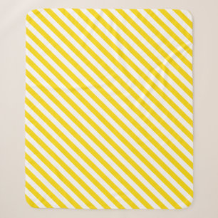 Gelbes weiß gestreiftes Template Modernes Dekorati Sherpadecke