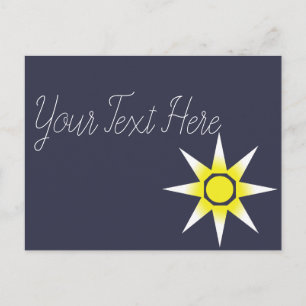 Gelbes Weißes Magie Sonne Produkt Postkarte