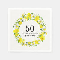 Gelbes weißes Nadelkraut 50. Geburtstag