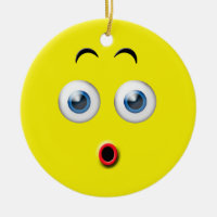 Gelbes Wow überrascht Emoji Custom Name