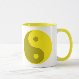 Gelbes Yin Yang Tasse