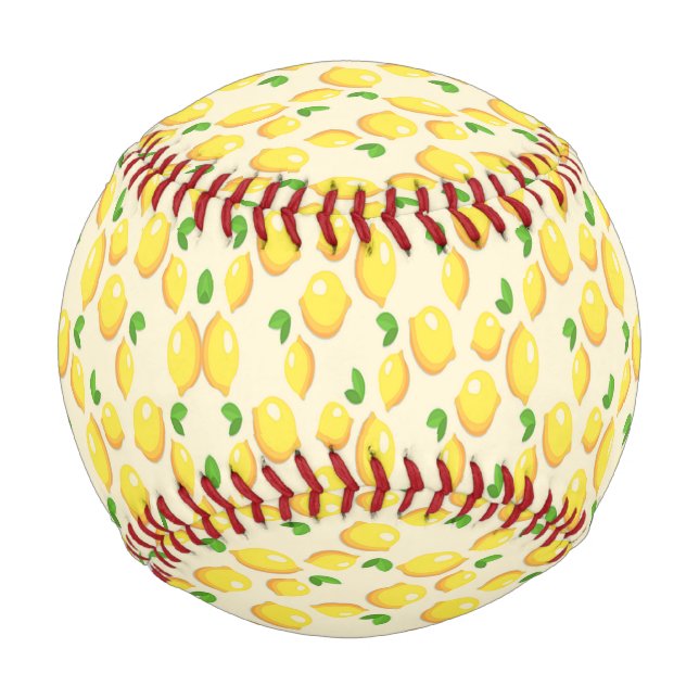 Gelbes Zitronenfruchtmuster Baseball (Vorderseite)