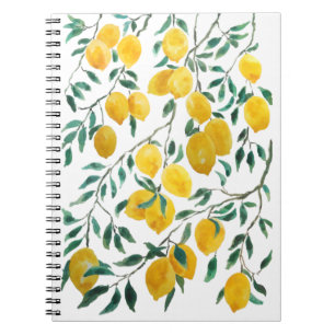 gelbes Zitronenmuster Notizblock