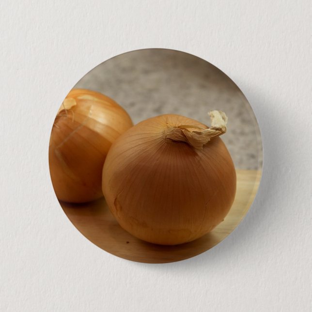 Gelbes Zwiebel-Gemüse Button (Vorderseite)