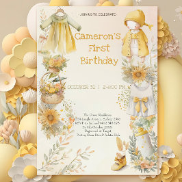 Gelbfarbene Babys liefern Erstgeburt Einladung