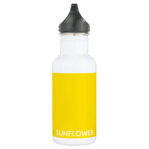 Gelbfarbener Name der Sonnenblume Edelstahlflasche