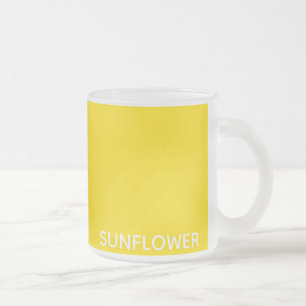 Gelbfarbener Name der Sonnenblume Mattglastasse