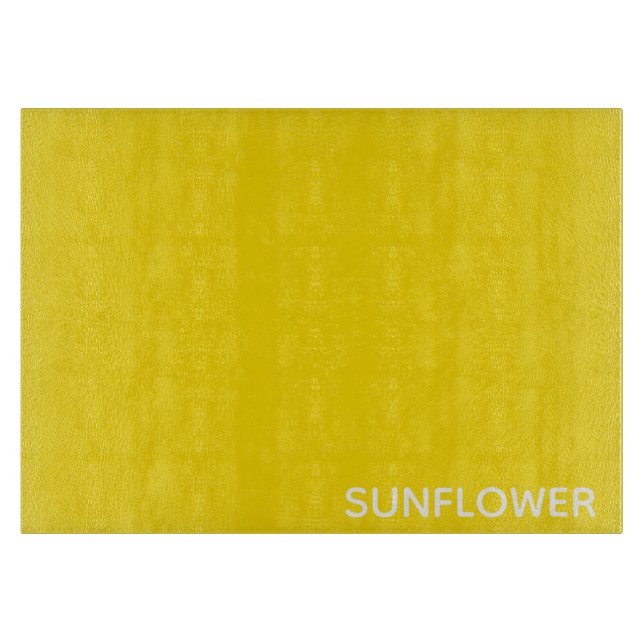 Gelbfarbener Name der Sonnenblume Schneidebrett (Vorderseite)