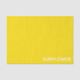 Gelbfarbener Name der Sonnenblume Seidenpapier