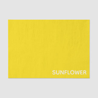 Gelbfarbener Name der Sonnenblume Seidenpapier