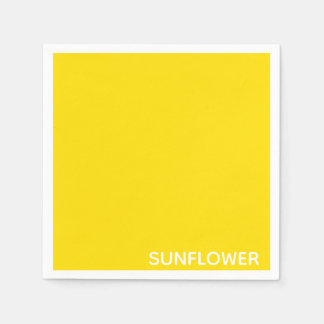 Gelbfarbener Name der Sonnenblume Serviette