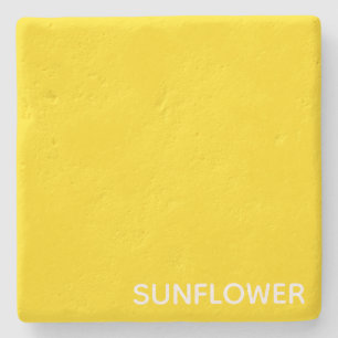 Gelbfarbener Name der Sonnenblume Steinuntersetzer
