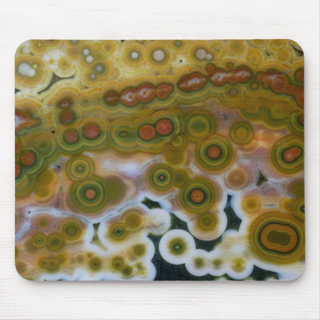Gelbfarbener Ozean-Jasper Mousepad (Vorne)