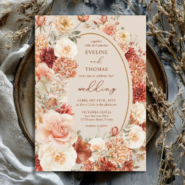 Gelbfärbung Terracotta Rosa Salbei Einladung